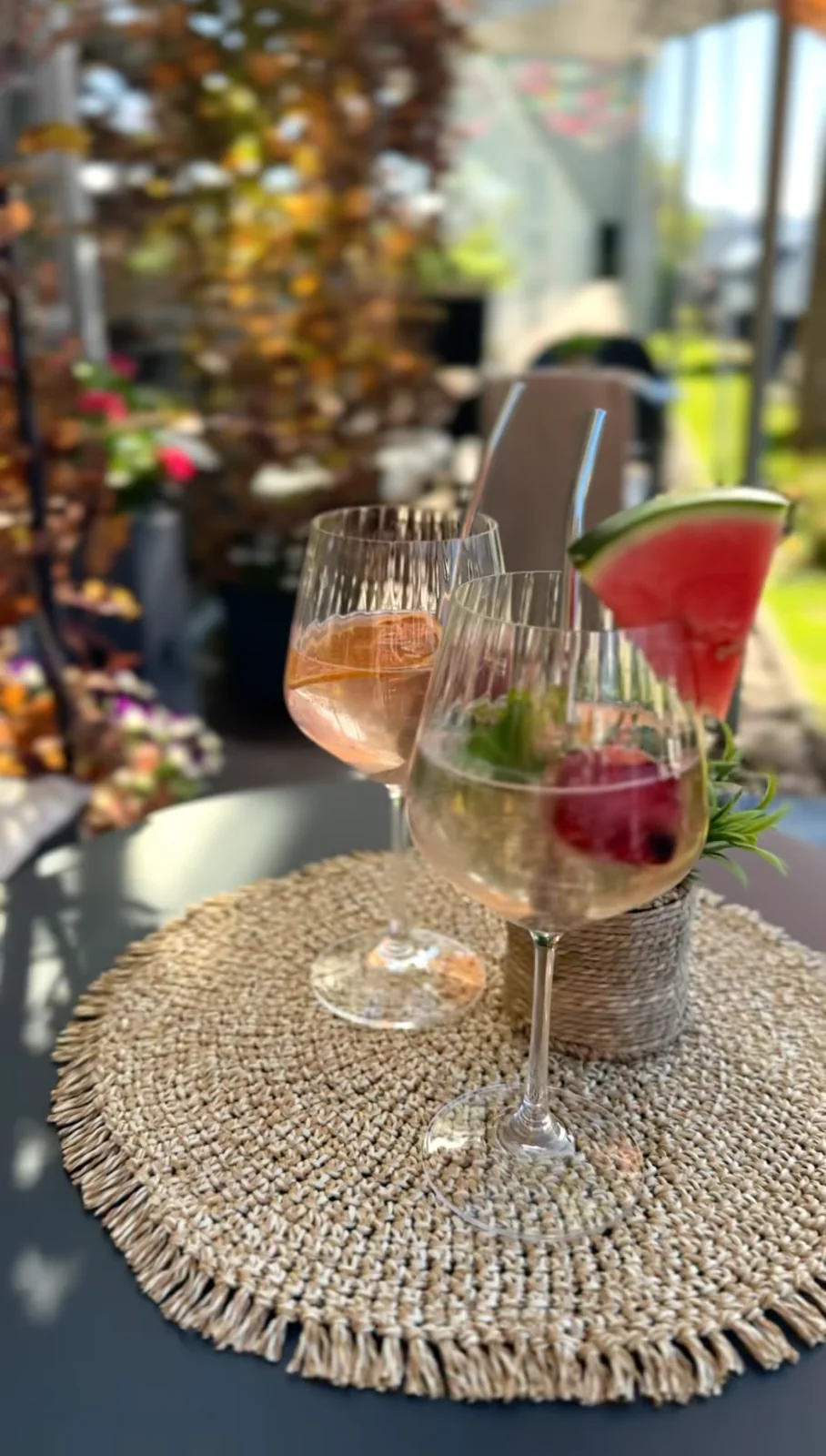 Summer drinks on the terrace