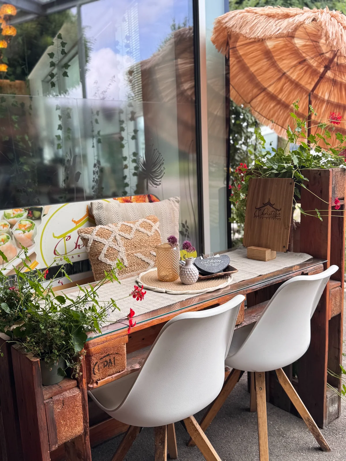 Cozy outdoor seating