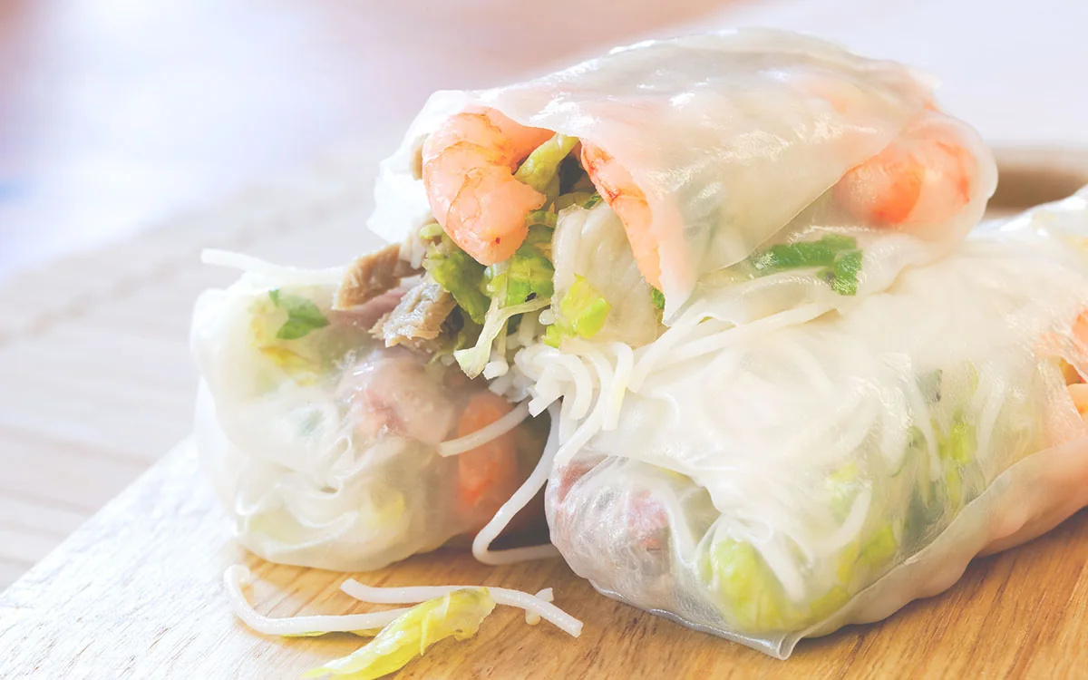 Fresh Asian summer rolls